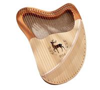 Harewtwy Lyre Harp High Quality Lyre Harp Solid Wood Mahogany Lyre Harp Instrument with Case Box Spare Strings 27 Strings