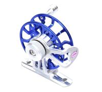 Harewtwy Metal Right Hand Flying Ice Fishing Reel Rock Fishing Hand Rod Front Wheel withOne Click Release Switch