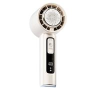 Harewtwy Portable Handheld Fan Turbo Mini Fan with LED Display Ice Cooling Personal Hand Fan Khaki