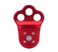 Harewtwy Rock Climbing Pulley 3 Holes Aluminum Alloy Climbing Bearing for Mountaineering Rappelling Aerial Work Exercises, Easy Install Easy to Use A