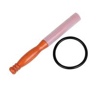 Harewtwy Rubber Mallet Stick Wooden Professional Beater Crystal Singing Bowls Mallet for Yoga Meditation with Rubber Ring