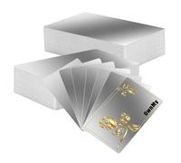 Harewtwy Set of 100 Metal Business Card Blanks, Aluminum, for DIY -Engraving Crafts, 0.3mm Thickness