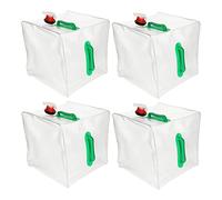 Harewtwy Set of 4 Foldable Water Canisters with Handle and Pouring Tap 20 L