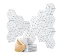 Harewtwy Sound Panels for Home Studio Office-Acoustic Panels, 22Pcs Self-Adhesive, 12" X 10" X 0.4" Hexagonal Soundproof Wall Panels White