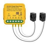 Harewtwy Tuya Bilateral WiFi Energy Meter 80A CT KWh Power Electricity Consumption Monitor with Clamp for Home (B)