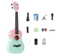 Harewtwy Two-Color Gradient 23-Inch Two-Tone Wooden Mini Guitar Four-String Ukulele Wooden Guitar A