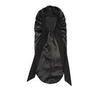 Harewtwy Women Bonnet Sleeping Hat Long Tail Braid Hair Night Sleep Cap Head Shower Caps for Sauna Bathing Bonnet Black