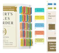 Harfesto Improved Book Rules for Roberts Rules of Order, Newly Revised 12th Edition, Total 90 Tabs with Instructions and Alignment Card, Laminated, Colour Coded (Book Not Included in the