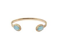 Harfi 18ct Gold Plated Blue Agate Bangle