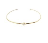Harfi 18ct Gold Plated Blue Topaz Gem Bangle
