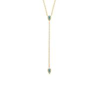 Harfi 18ct Gold Plated Blue Turquoise Necklace