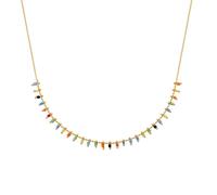 Harfi 18ct Gold Plated Colourful Vibrant Multi Beaded Necklace