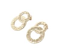 Harfi 18ct Gold Plated Double Hoop Drop Earrings