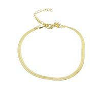 Harfi 18ct Gold Plated Herringbone Snake Chain Bracelet
