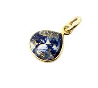 Harfi 18ct Gold Plated Lapis Lazuli Heart Birthstone Pendant