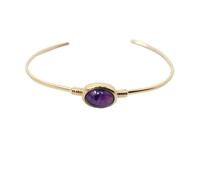 Harfi 18ct Gold Plated Purple Amethyst Bangle