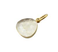 Harfi 18ct Gold Plated White Topaz Bezel Pendant
