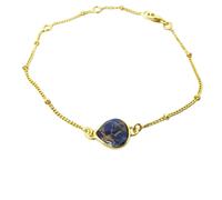Harfi 18ct Gold Vermeil Plated Adjustable Sapphire Bracelet