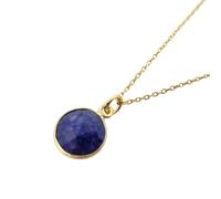 Harfi 18ct Gold Vermeil Plated Blue Sapphire Necklace
