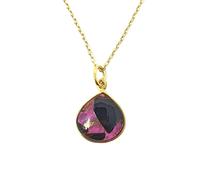 Harfi 18ct Gold Vermeil Plated Ruby Necklace