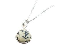 Harfi 925 Sterling Silver Dalmatian Jasper Necklace