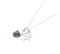Harfi 925 Sterling Silver Initial And Crystal Necklace - 12. Tanzanite - December - 12. Tanzanite - December