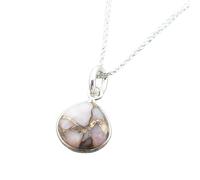 Harfi 925 Sterling Silver Opal October Birthstone Necklace