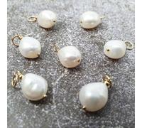 Harfi Bell Birthstone Pendant Charms - Freshwater Pearl - June - Freshwater Pearl - June