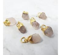 Harfi Bell Birthstone Pendant Charms - Rose Quartz - October - Rose Quartz - October