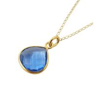 Harfi Blue Topaz December Birthstone Charm Necklace
