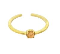 Harfi Citrine One Size Fits All November Birthstone Ring