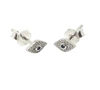 Harfi Dainty Evil Eye Silver Minimalist Stud Earrings