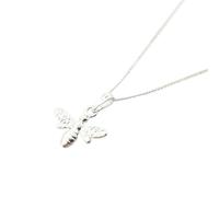 Harfi Dainty Minimalist Butterfly Pendant Silver Necklace