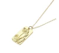 Harfi Dainty Rose June Birth Floral Flower Gold Plated Charm Necklace