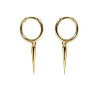 Harfi Dainty Spike Huggie Small Hoop Gold Plated Earrings