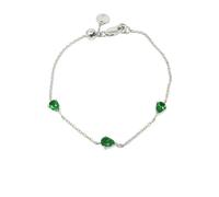 Harfi Emerald May Birthstone Minimalist Silver Bracelet