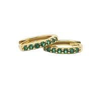 Harfi Emerald May Birthstone Small Huggie Hoop Earrings