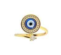 Harfi Evil Eye Fidget Spinner Friendship Gold Plated Ring