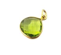 Harfi Gold Plated Shiny Peridot August Birthstone Pendant