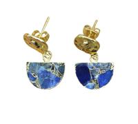 Harfi Hammered Sapphire September Birthstone Earrings
