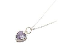Harfi Mini Heart Light Amethyst June Birthstone Necklace