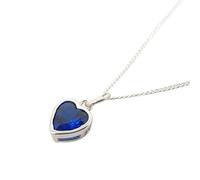 Harfi Mini Heart Sapphire September Birthstone Necklace