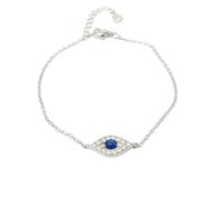 Harfi Minimalist Elegant Evil Eye Sterling Silver Bracelet