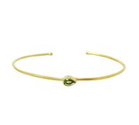 Harfi Peridot August Birthstone Gold Plated Bangle