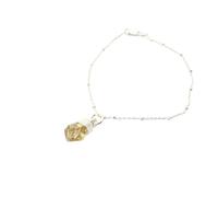 Harfi Raw Citrine November Birthstone Silver Bracelet