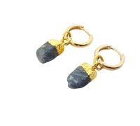 Harfi Raw Sapphire September Birthstone Gold Plated Huggies