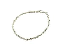 Harfi Rope Chain Shiny Silver Minimalist Elegant Bracelet
