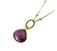 Harfi Ruby July Birthstone Gold Vermeil Necklace