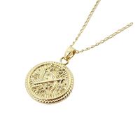 Harfi Sagittarius Gold Plated Zodiac Astrology Pendant Charm Necklace