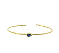 Harfi Sapphire September Birthstone Gold Plated Bangle